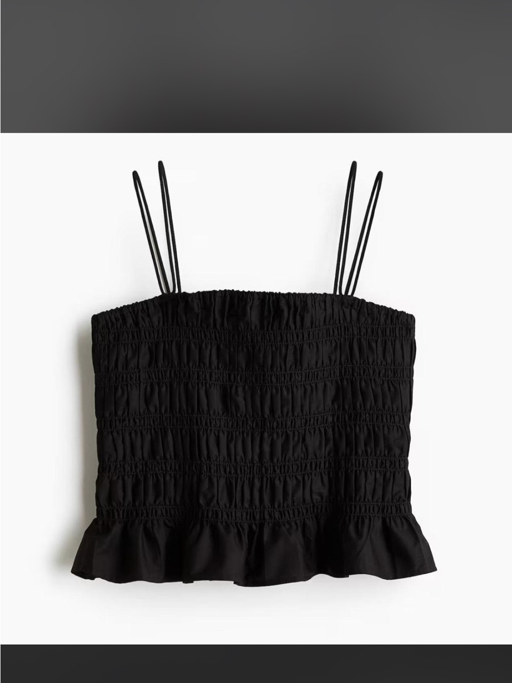 H&M Red, Black & White Smocked Ruffle Cami Tops (Set of 3) - Picture 2 of 6